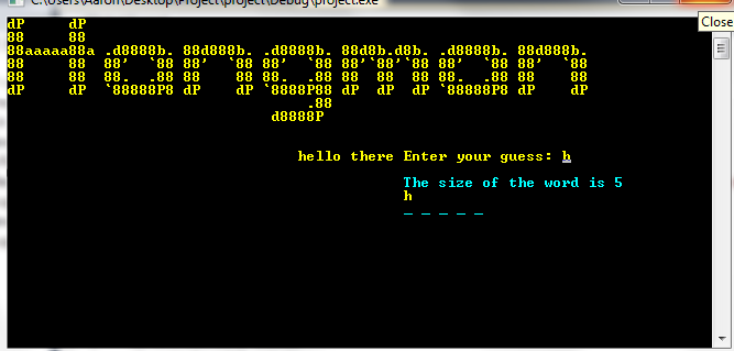Hangman game in C++