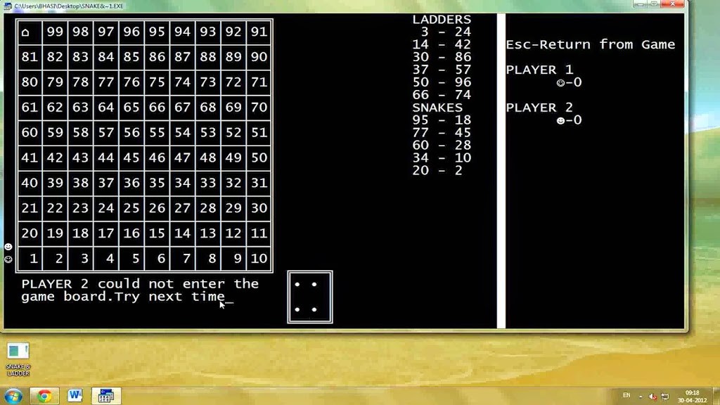 snake and ladder projects in C++