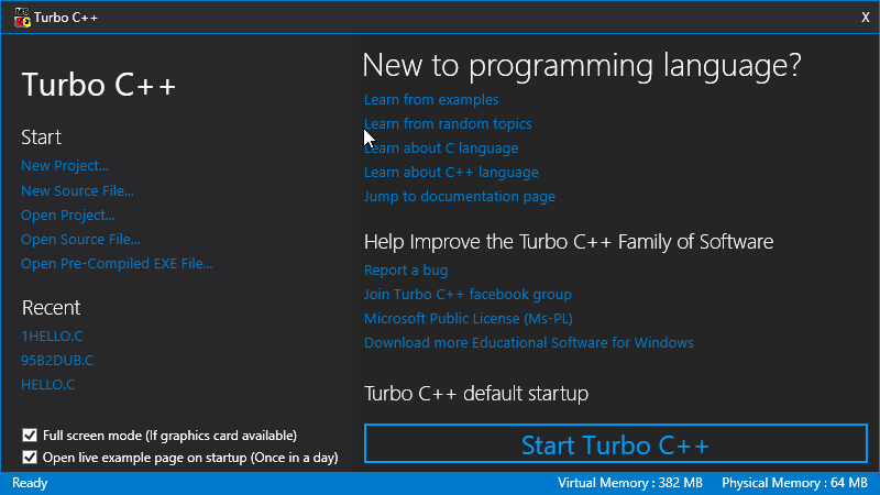 turbo C++